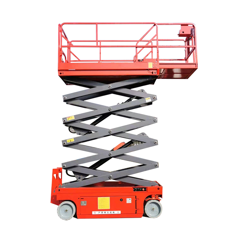 Electric battery power self propelled scissor lift with small platform