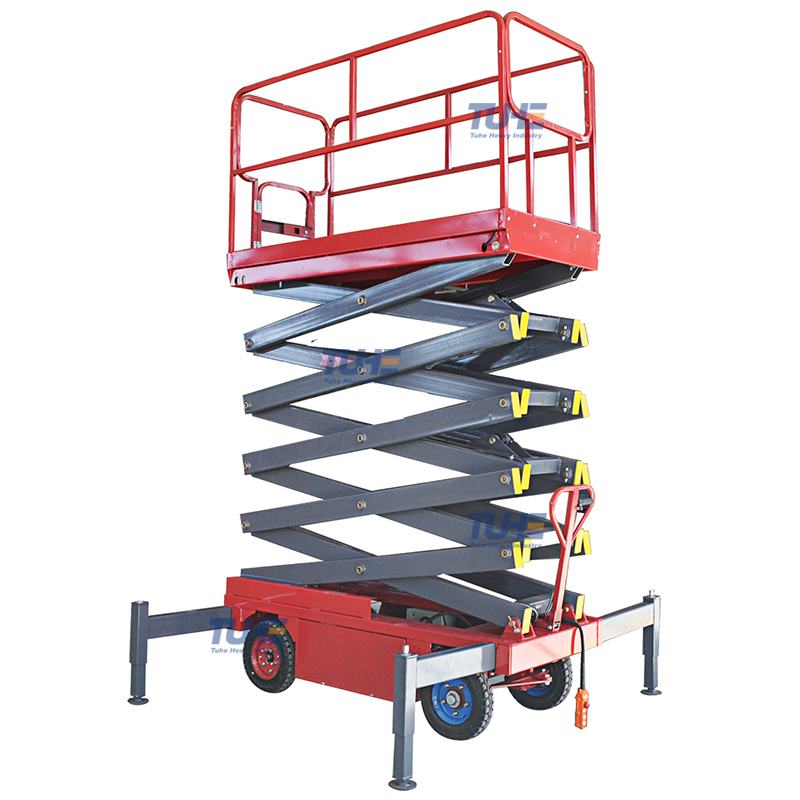12m 2000kg Mobile elevating work platform hydraulic scissor lift