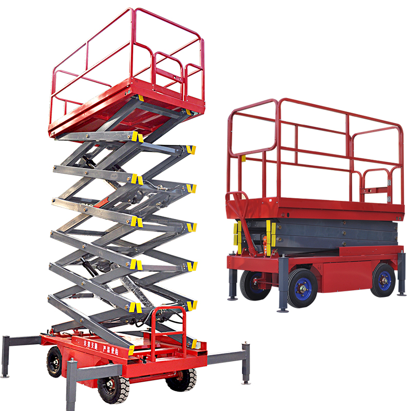 12m 1000kg Hydraulic tow moveable scissor lift Indonesia