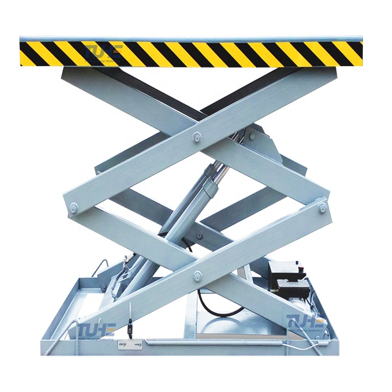 2 Tons Hydraulic Cylinder DC Plywood Scissor Lift For Cargo