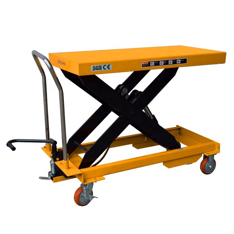 Hydraulic Manual Lifting Table Manufacturers Scissor Mobile Trolley