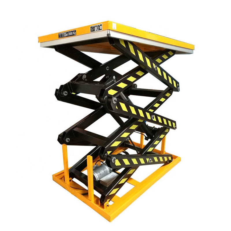 8Tons OEM AC Hydraulic Vertical Scissor Cargo Lift With Customized Service