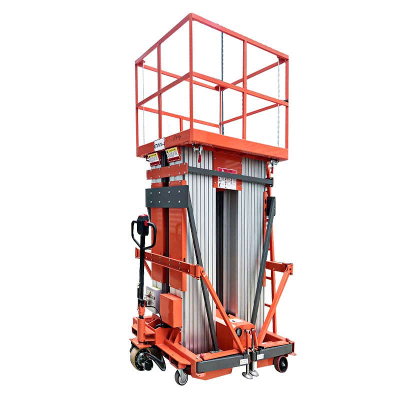 10m Four Mast Lift Vertical Aluminium Alloy Aerial Work Platform OEM ODM Factory