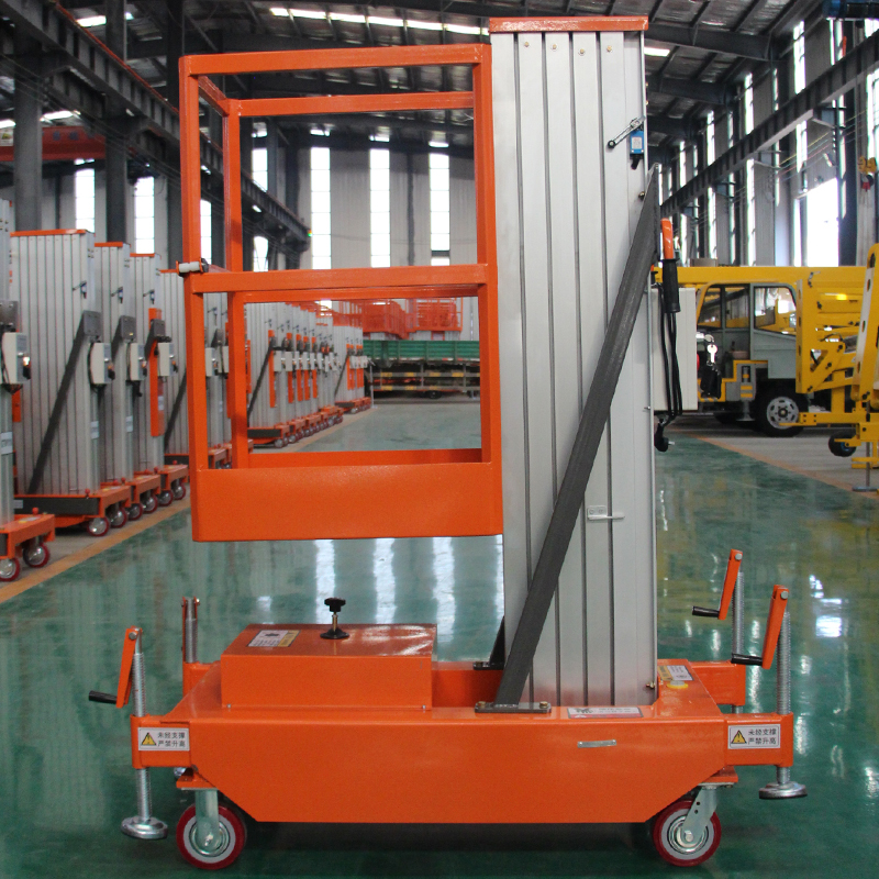 9m Single Hydraulic Mast Aluminum Aerial Work Platform Lift