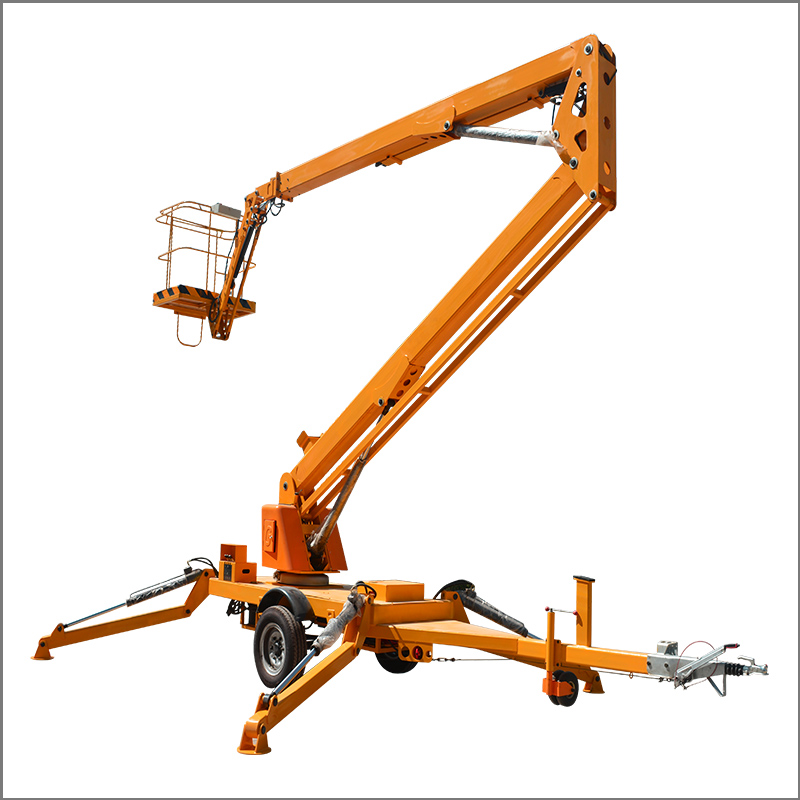 20m Towable Electric Articulated Boom Lift Cherry Picker Aerial Work Platform With CE