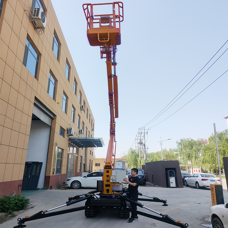 Crawler boom lift with hydraulic support legs with CE Factory price