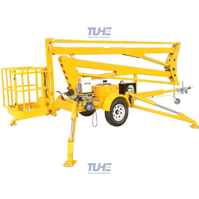 12m Hydraulic Telescopic Aerial Trailer Mounted Boom Lift