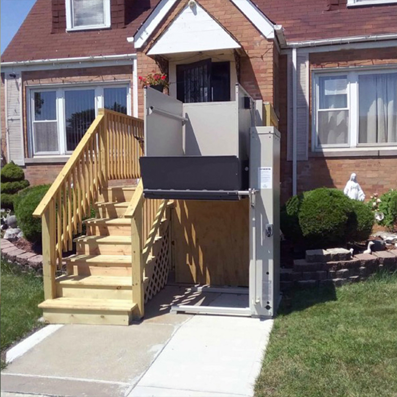 Vertical home use stainless steel wheelchair lift