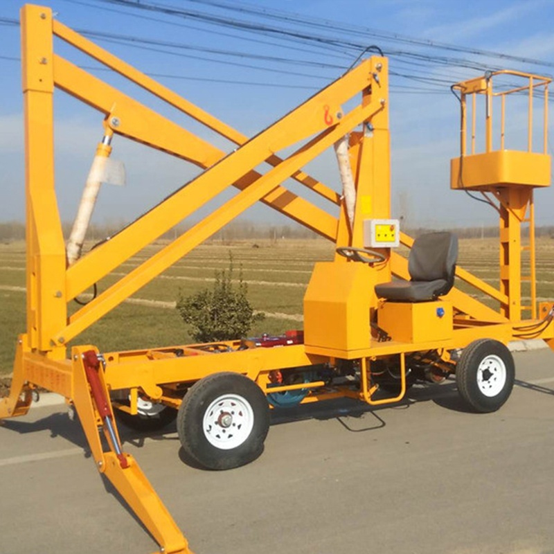 14m Spider man boom lift tables working platform self propelled mobile bucket lift supplier