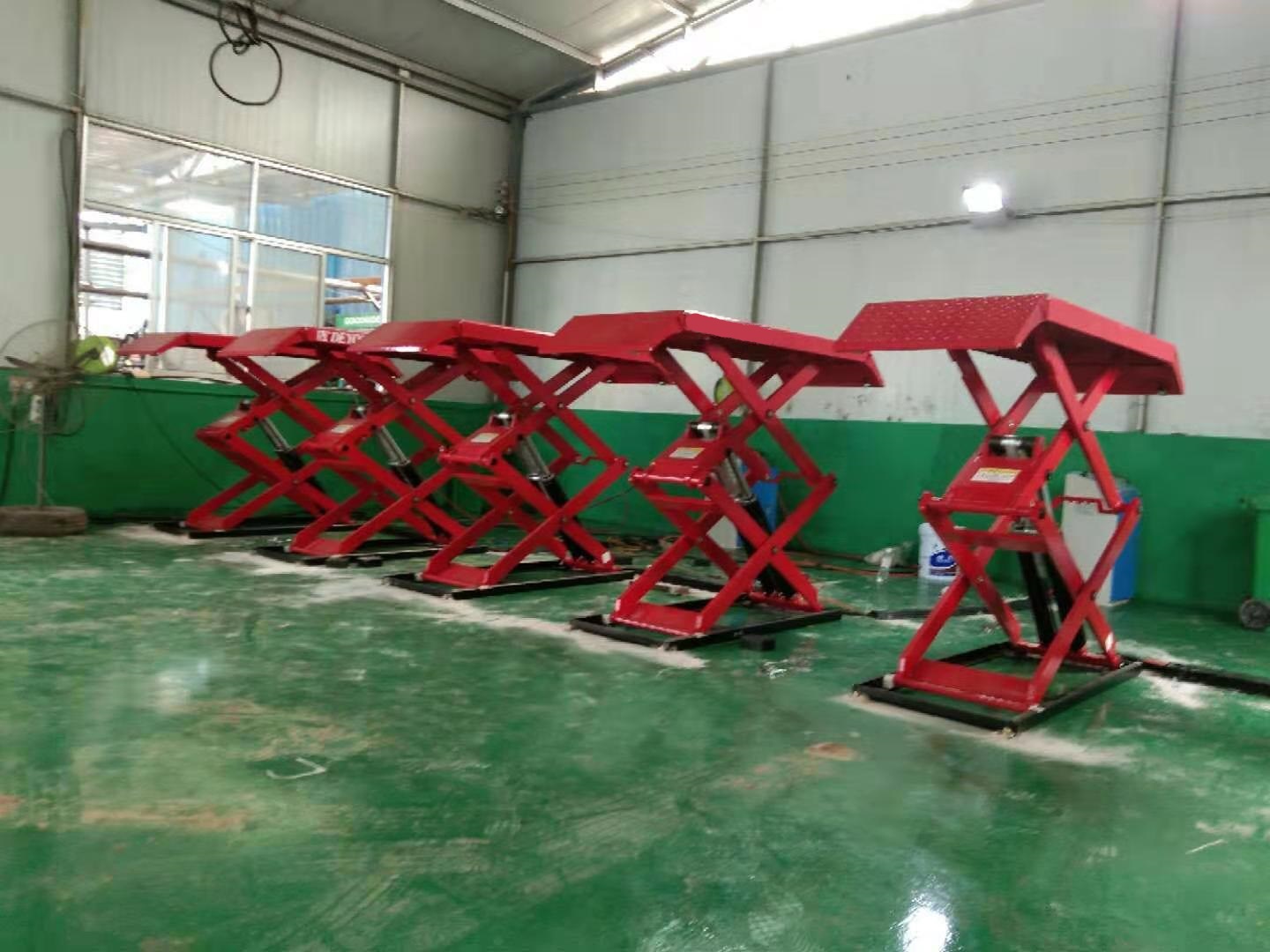 3T 1.85m On Ground Ultrathin Hydraulic Scissor Car Lift