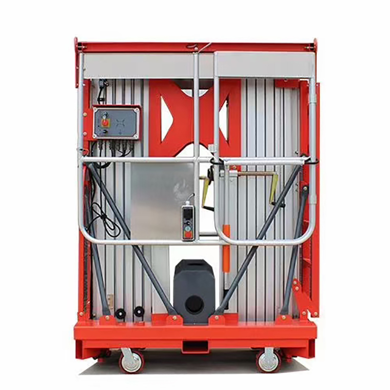 14m Factory Portable Vertical Hydraulic Electric Double Mast Lift For Sale