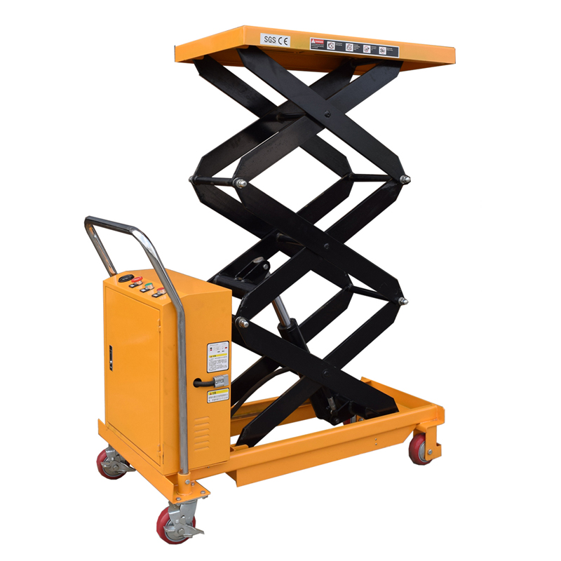 Semi Electric Double Scissor Lift Table Hydraulic Platform Trolley CE 