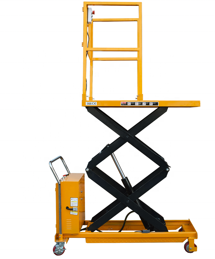 1000KG Hydraulic Lift Table Safety Guardrail Scissor Table Electric Lift