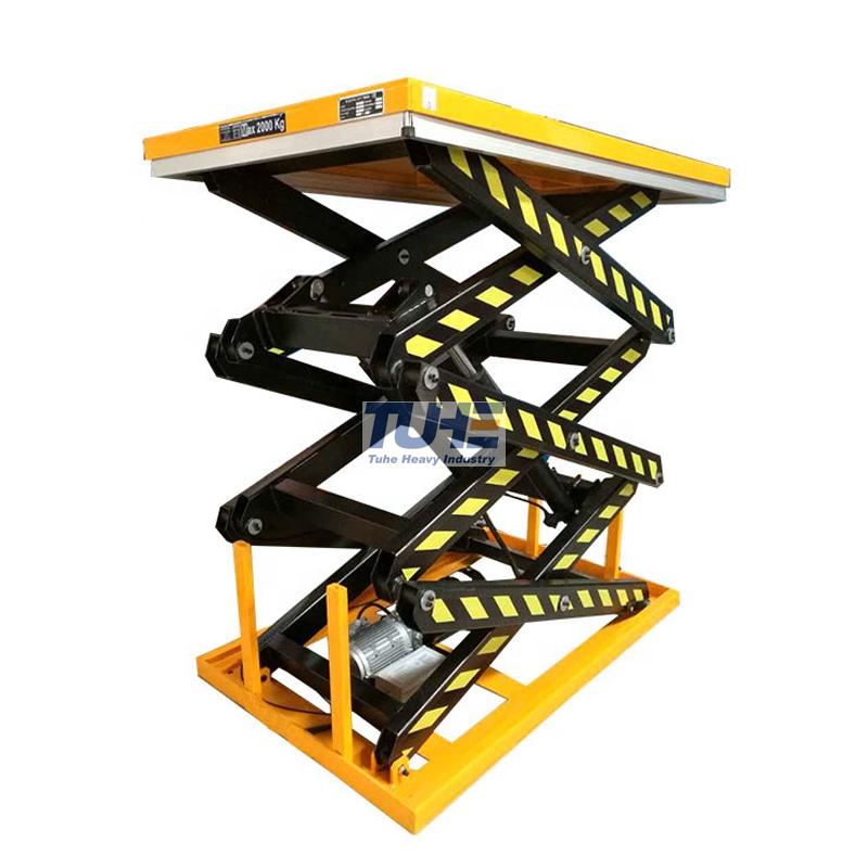 1Tons OEM Customizable Hydraulic Stationary Warehouse Scissor Cargo Lift From Factory