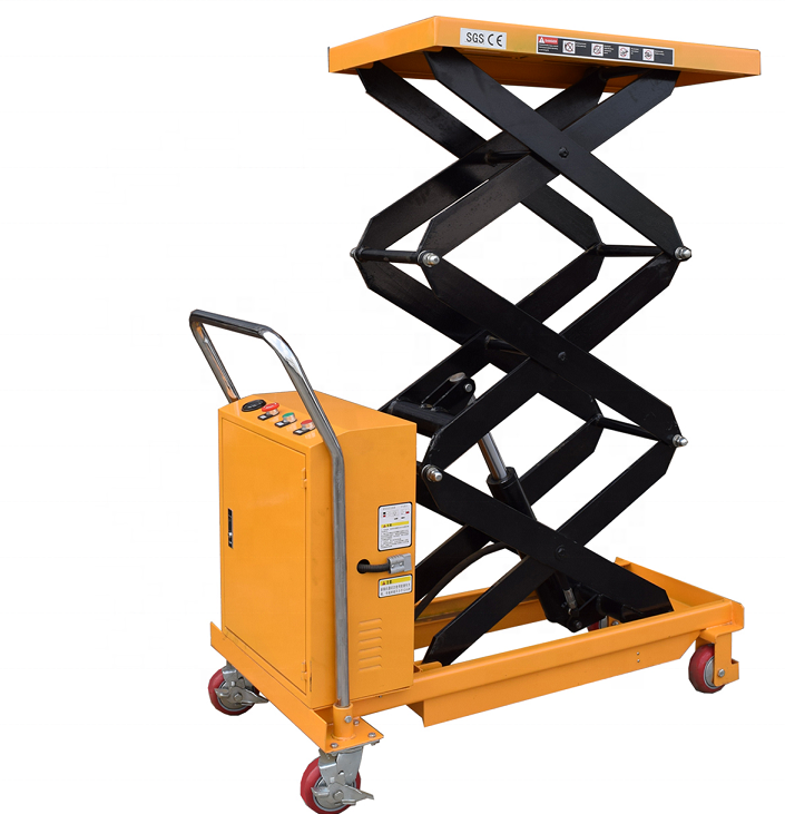 500KG Lift Table Trolley Electric Lift Table Battery Electric Scissor Lift 