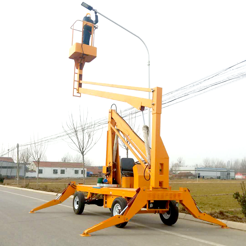 Elevador de brazo telescópico autopropulsado a precio de manlift hidráulico aéreo alimentado por batería de 12M