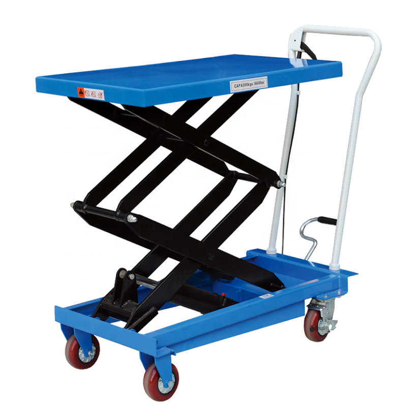 150KG Manual Hydraulic Lift Platform Portable Lift Table Stable Scissor Lift