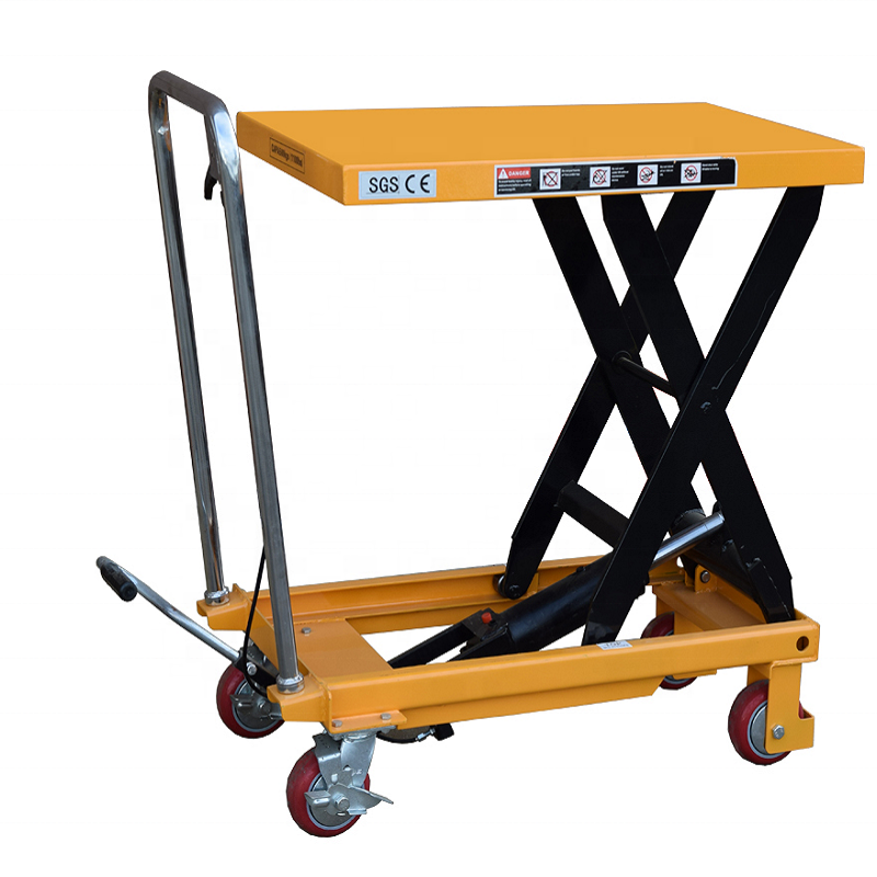 300KG Manual Hydraulic Platform Small Scissor Lift Table Portable Lift 