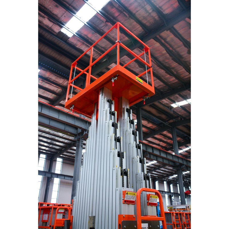 16m Mobile Electric Hydraulic Vertical Aluminum Alloy Four Mast Lift Aerial Work Platform OEM