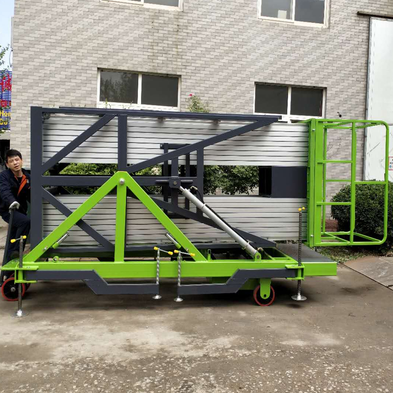 14m Customized Structure Movable Electric Aerial Working Platform Lay Down Mast Lift For Sale