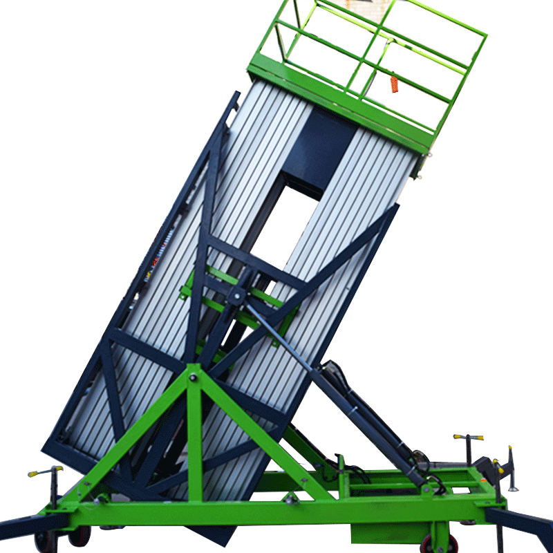 14m Customized Structure Movable Electric Aerial Working Platform Lay Down Mast Lift For Sale