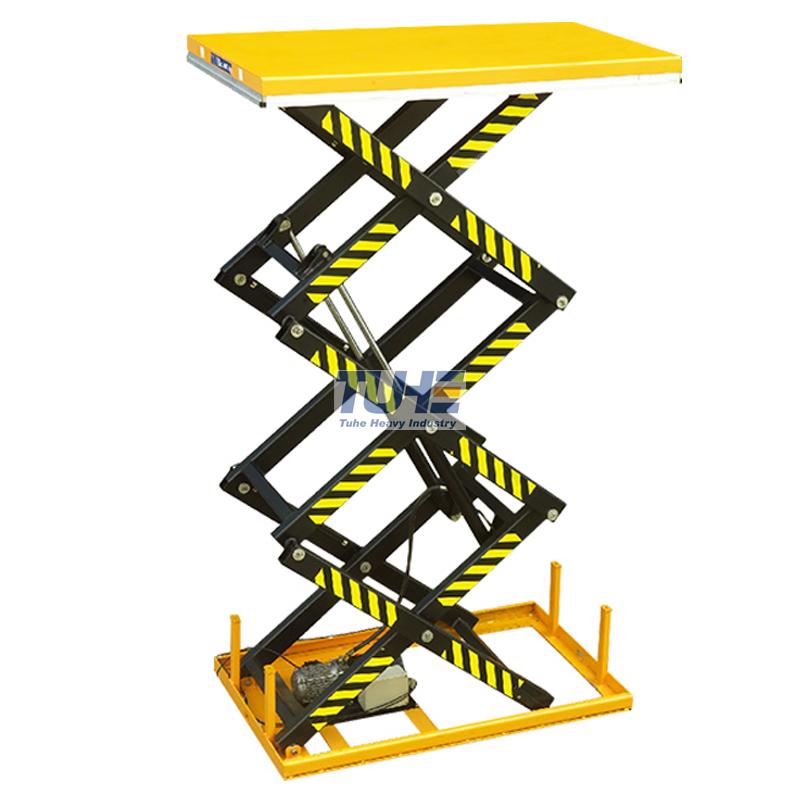 1Tons OEM Customizable Hydraulic Stationary Warehouse Scissor Cargo Lift From Factory