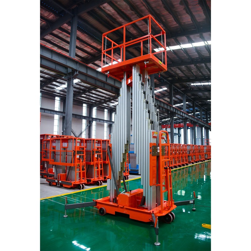 10m Portable Vertical Hydraulic Four Mast Electric Man Aluminum Alloy Lift Platform Factory