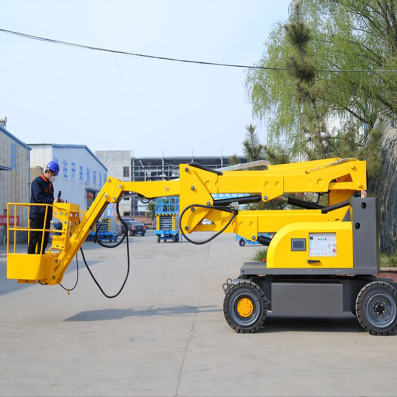 14m Aerial Self Propelled Articulated Boom Lift Electric Hydraulic Cherry Picker