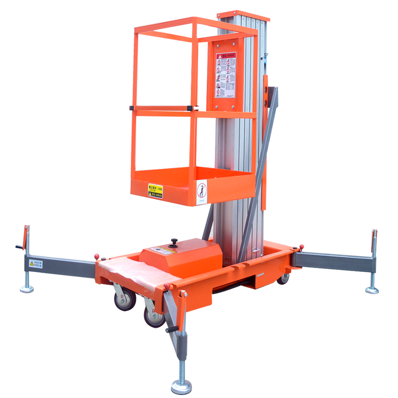 9m Single Hydraulic Mast Aluminum Aerial Work Platform Lift