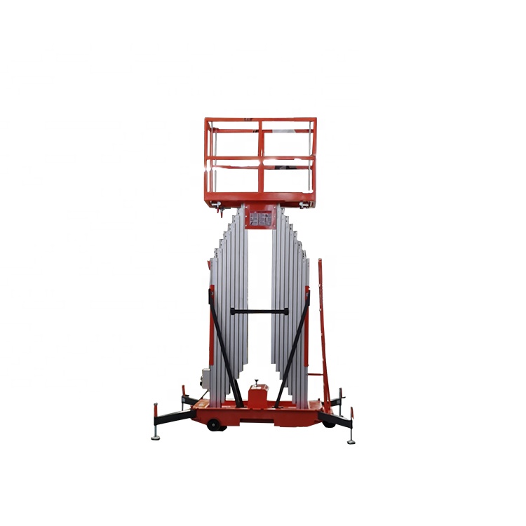 10m Vertical Triplex Simplex Mástil 4 etapas Boom Lift sj 16 Para el cliente