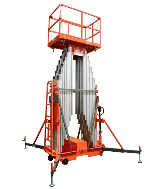 OEM electric four mast manlift aluminum alloy vertical lift