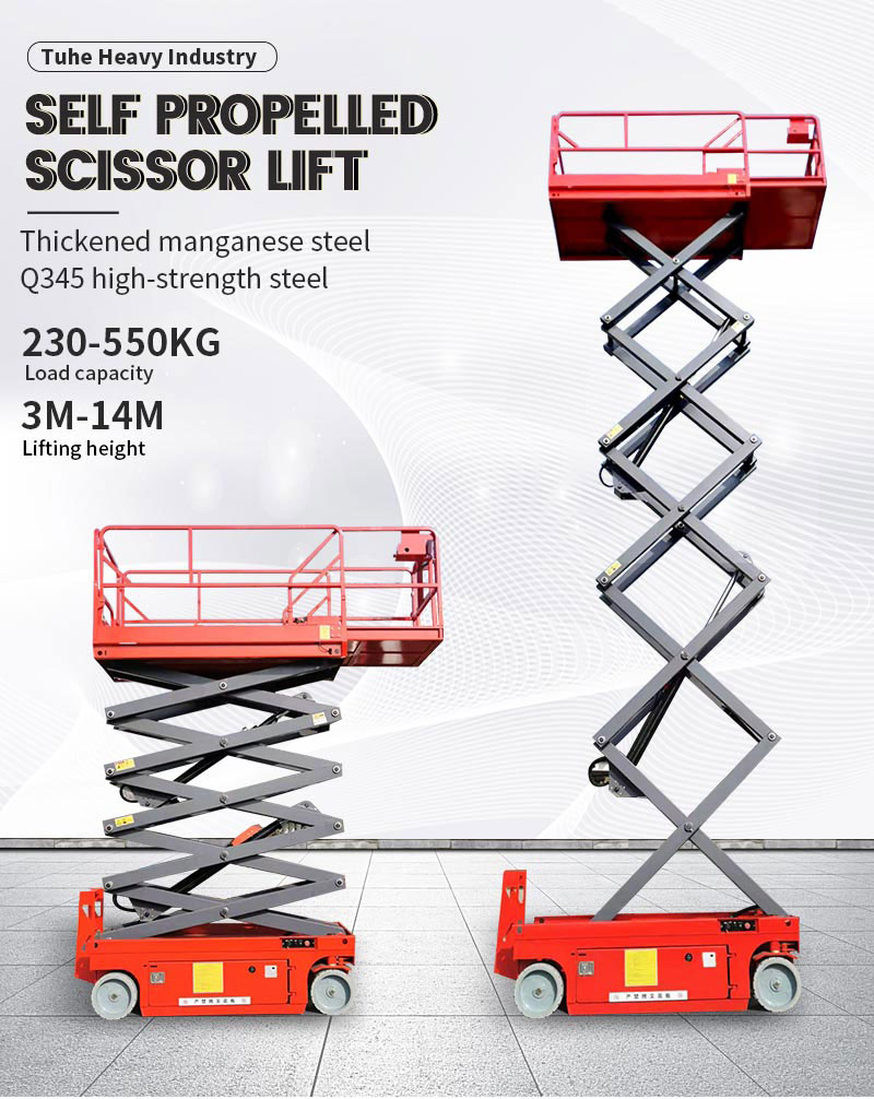 OEM mobile electric self-propelled hydraulic scissor platform