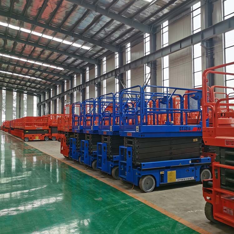 Battery powered mobile electric self-propelled hydraulic scissor lift platform table