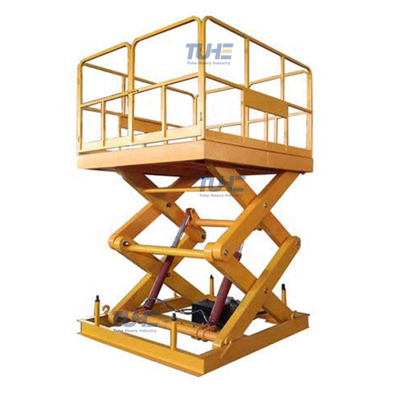 3t OEM Hydraulic power factory warehouse stationary scissors cargo lift table platform
